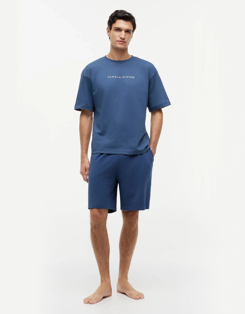 Tommy Hilfiger SS LOGO TEE Mens T-Shirt Aegean Sea