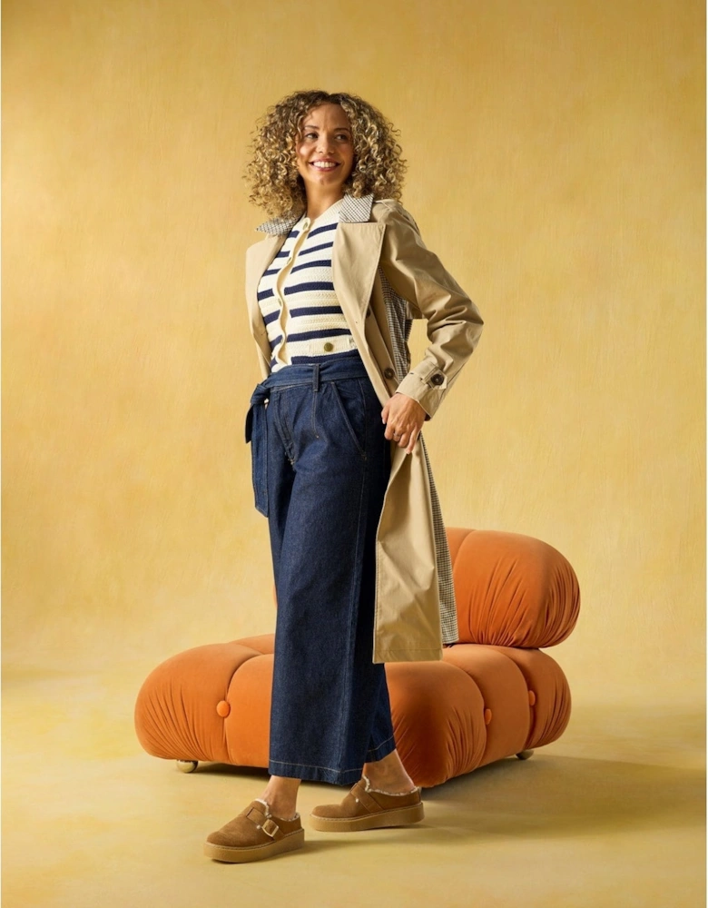 BLANCHE FUR Womens Mules Sandals Tan