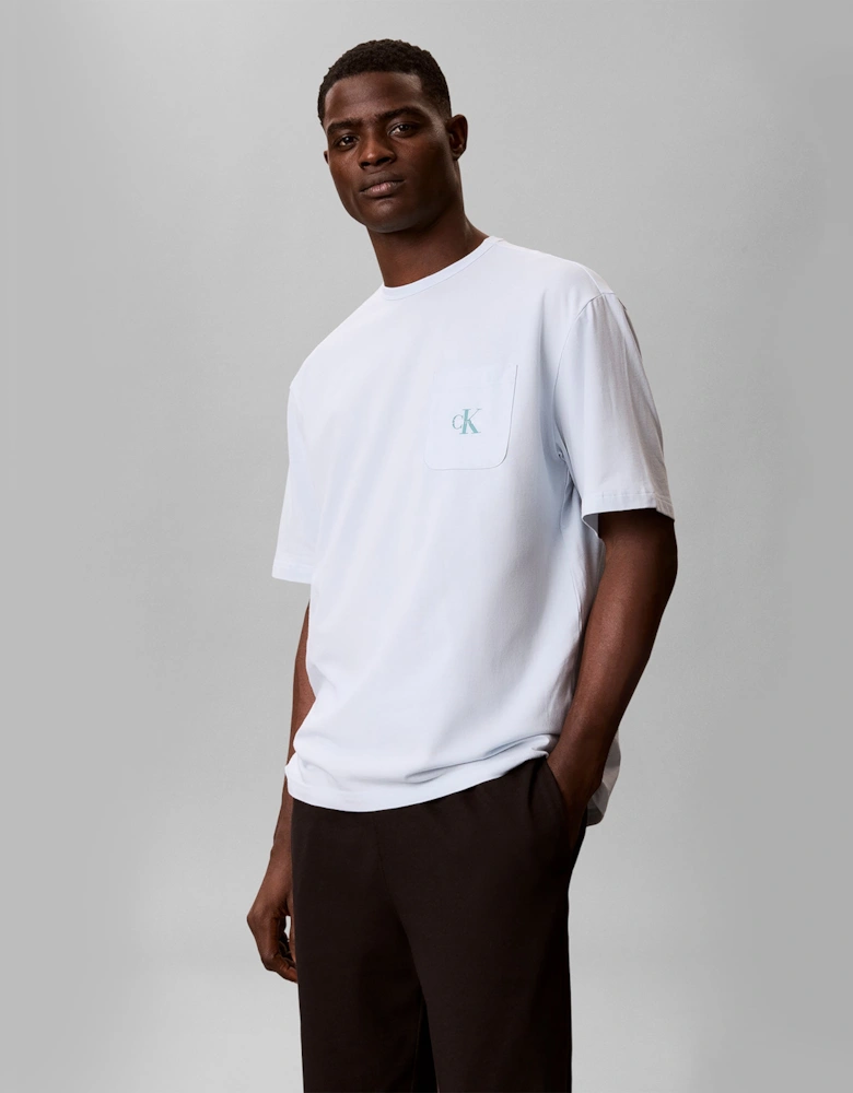 Calvin Klein MONOGRAM S/S CREW NECK Mens T-Shirt Ballad Blue