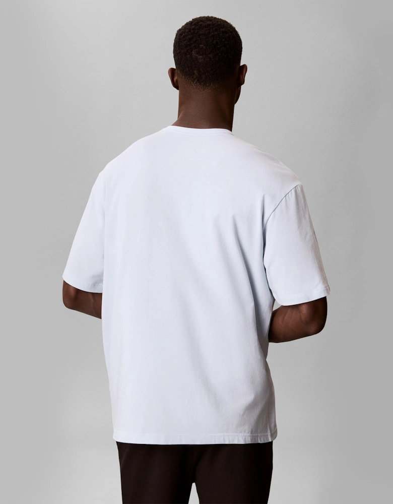 Calvin Klein MONOGRAM S/S CREW NECK Mens T-Shirt Ballad Blue