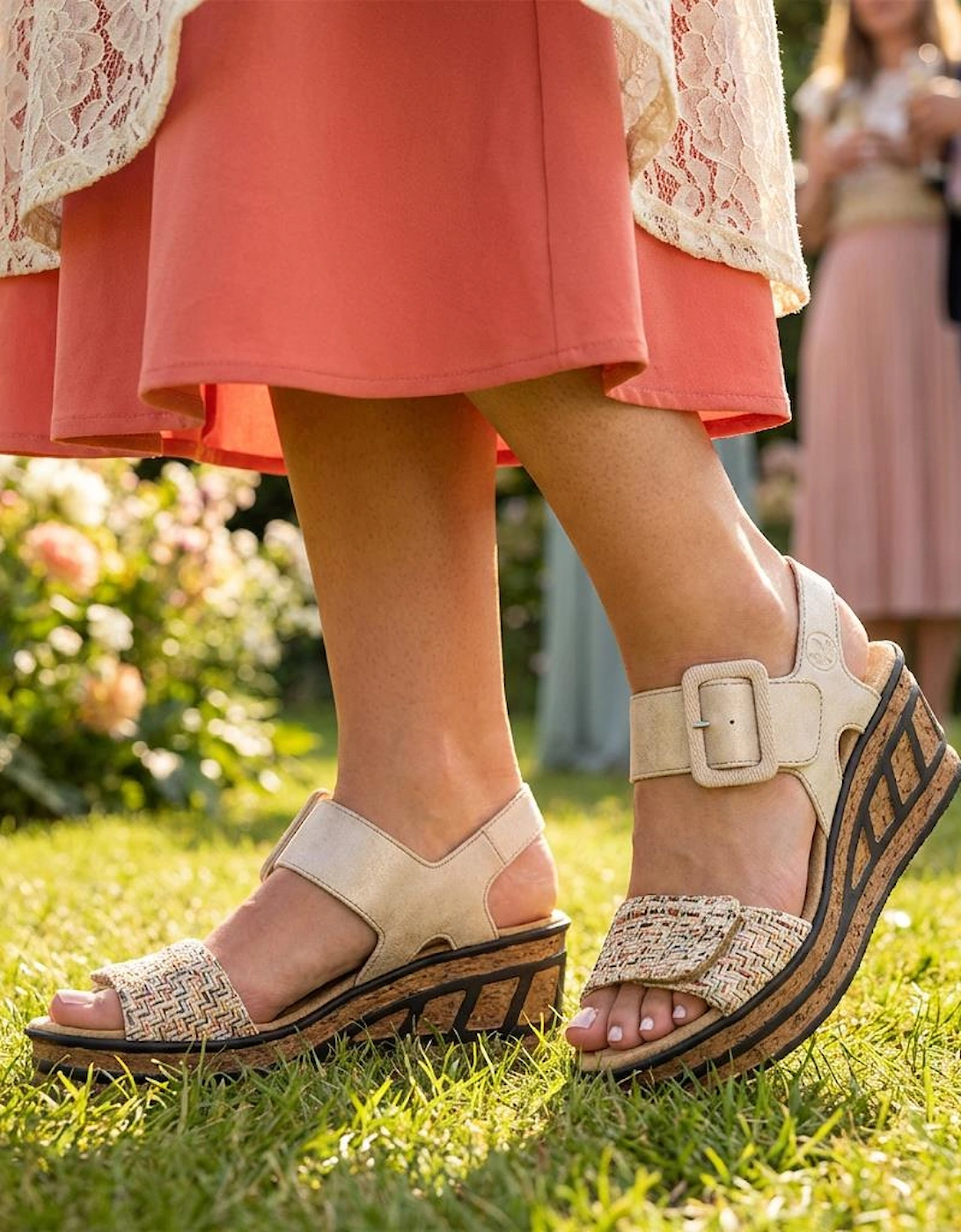 68172 Womens Ankle Strap Sandals Oyster Pearl