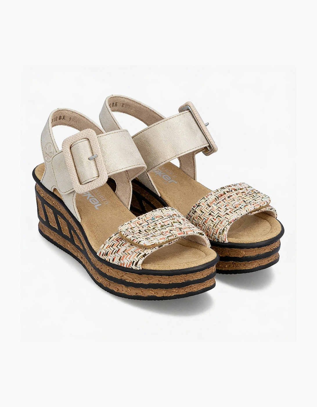 68172 Womens Ankle Strap Sandals Oyster Pearl