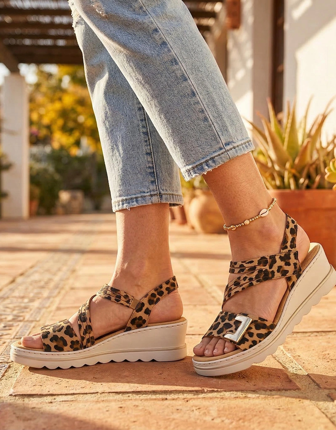 67410 Womens Cross Strap Sandals Multi