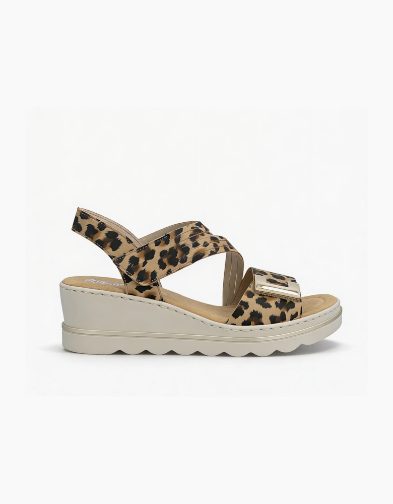 67410 Womens Cross Strap Sandals Multi