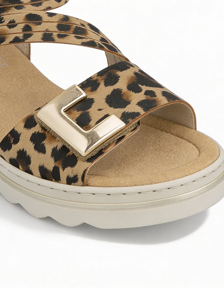 67410 Womens Cross Strap Sandals Multi