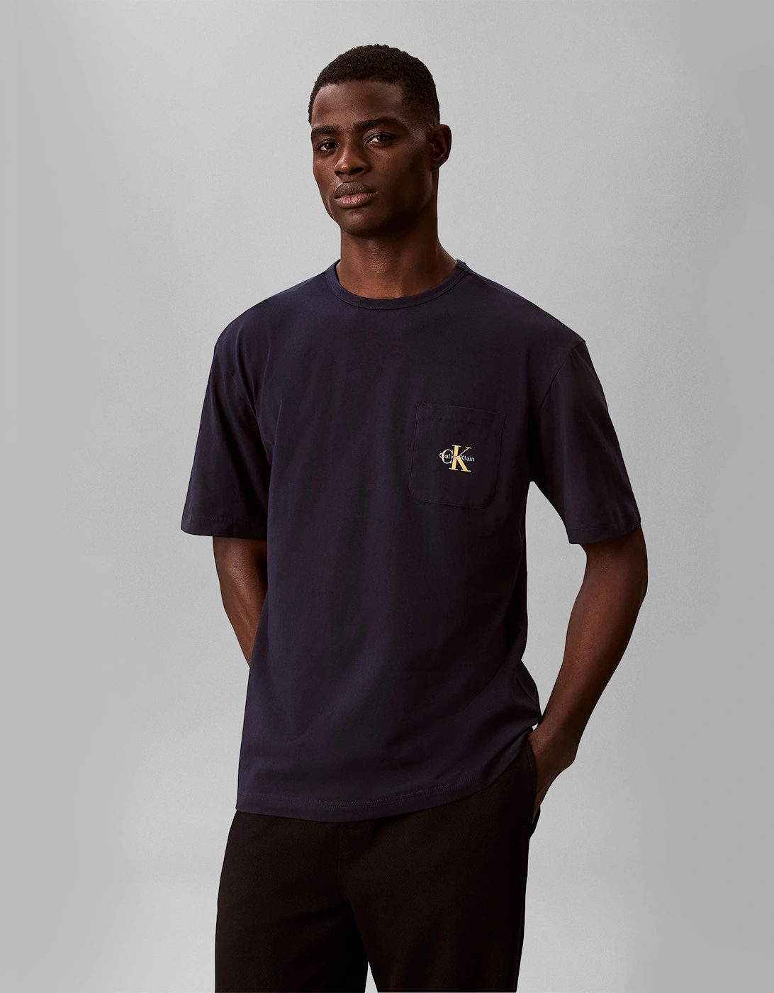 Calvin Klein MONOGRAM S/S CREW NECK Mens T-Shirt Shoreline
