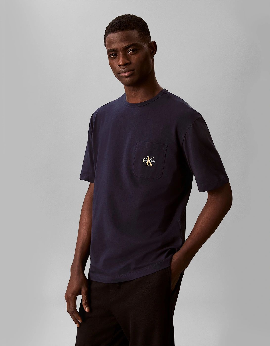 Calvin Klein MONOGRAM S/S CREW NECK Mens T-Shirt Shoreline