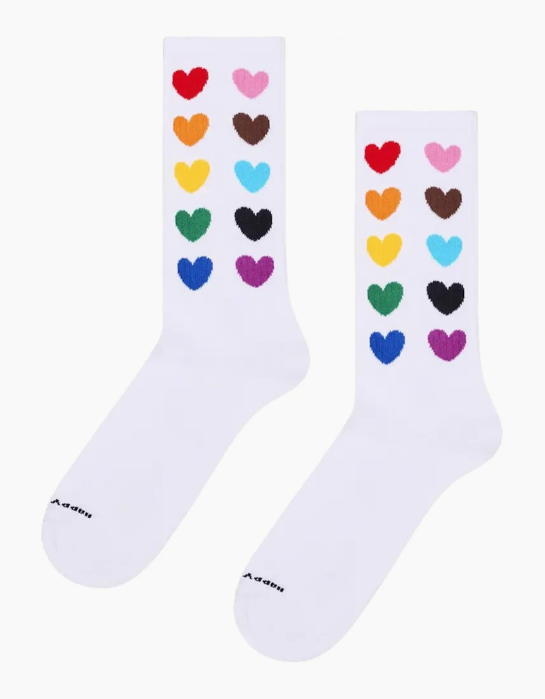 Happy Socks Women's White/White/White/White Rainbow Sneaker Sock  5.5/5/3.5/4/4.5/7/6.5/6/3 Eur Size 36-40