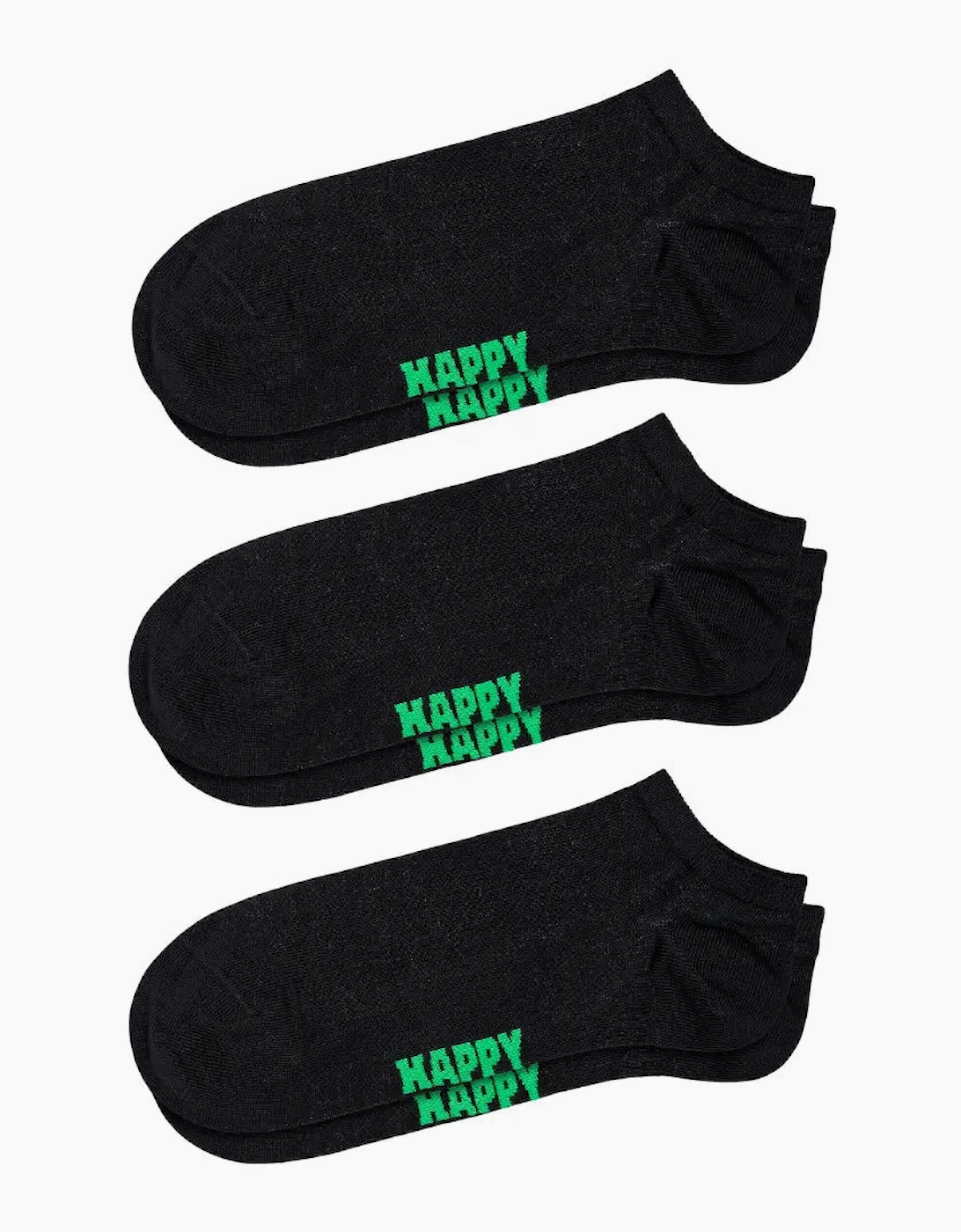 3-Pack Solid Low Socks Black