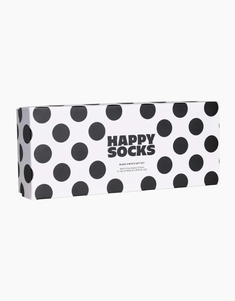 4-Pack Black and White Socks Gift Set