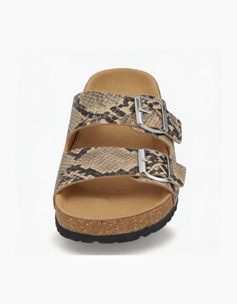 Rieker V6391 Womens Cross Strap Sandals Multi