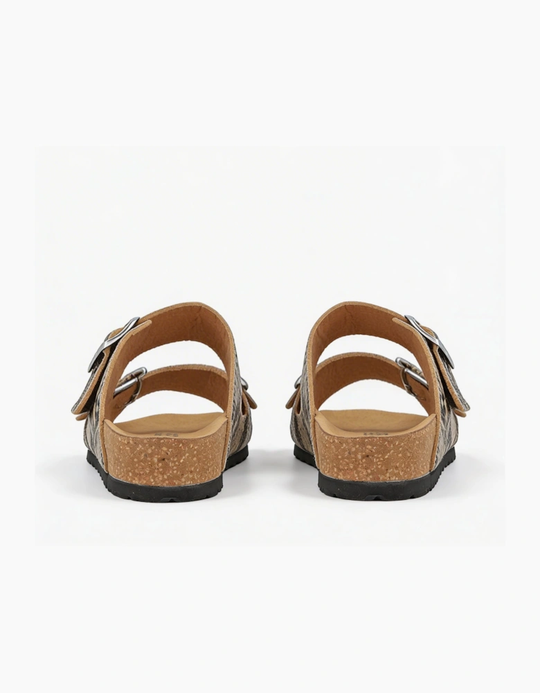 Rieker V6391 Womens Cross Strap Sandals Multi