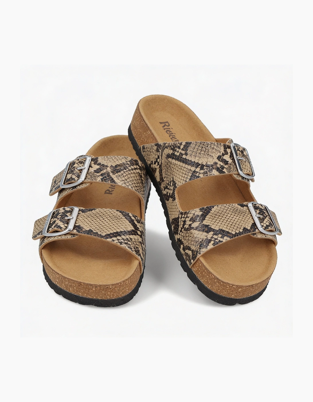 Rieker V6391 Womens Cross Strap Sandals Multi