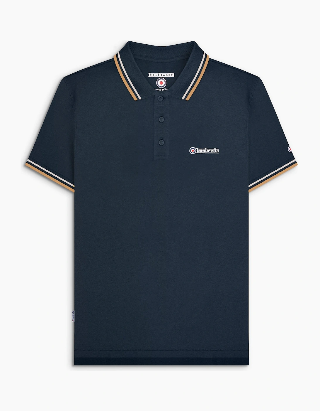 Mens Twin Tipped Cotton Polo Shirt, 2 of 1