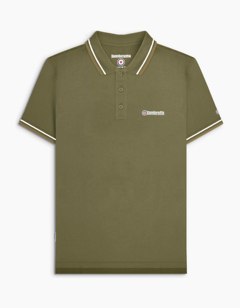 Mens Twin Tipped Cotton Polo Shirt