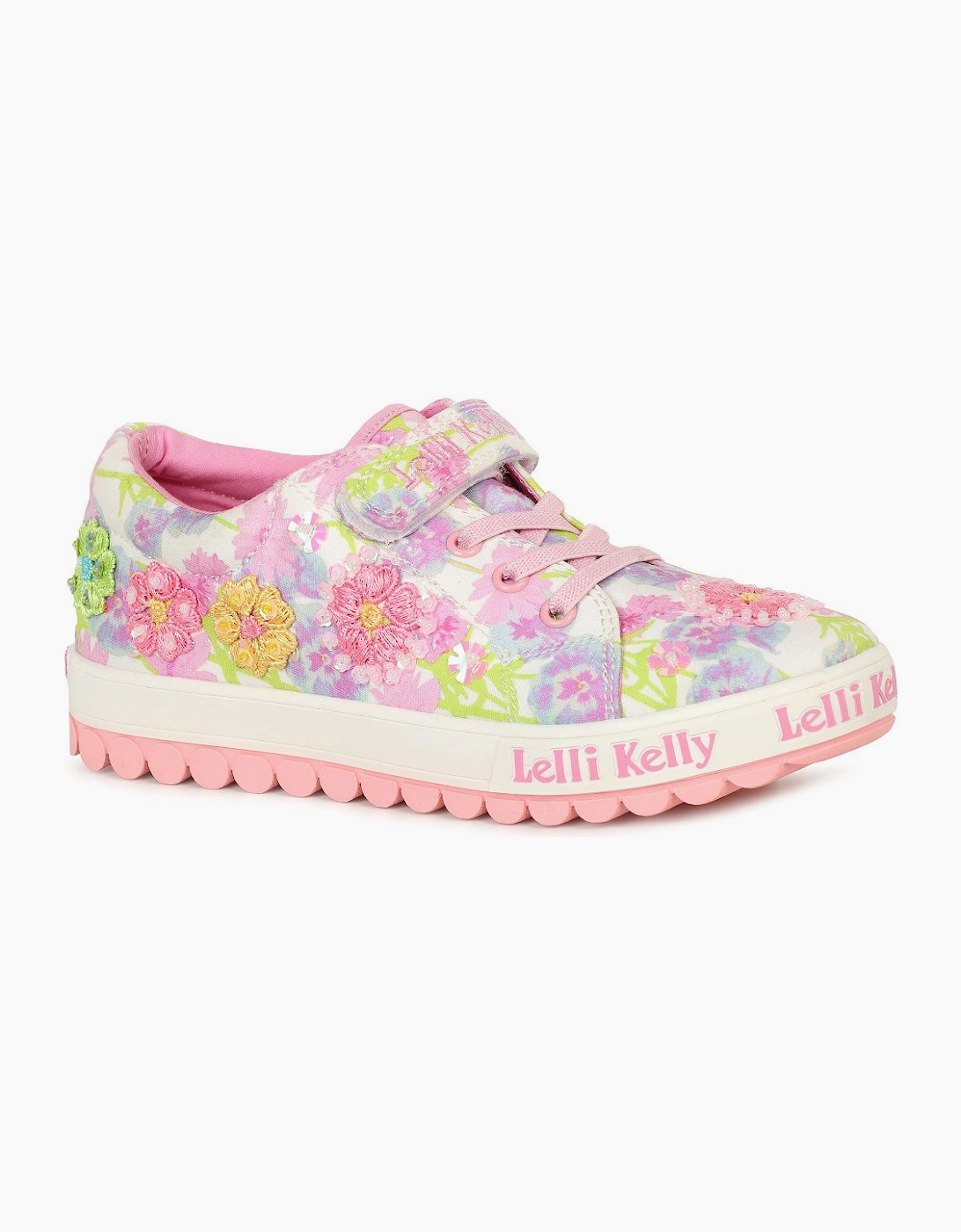 Lelli Kelly Girl's Eloise Strap Girls Infant Canvas Shoes - White Multi Can - Size: 13 / 32/1