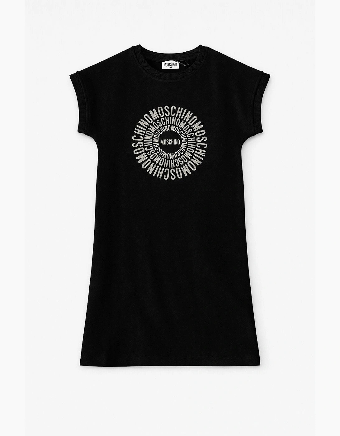 MOSCHINO GIRLS BLACK DRESS HBV0EA, 3 of 2