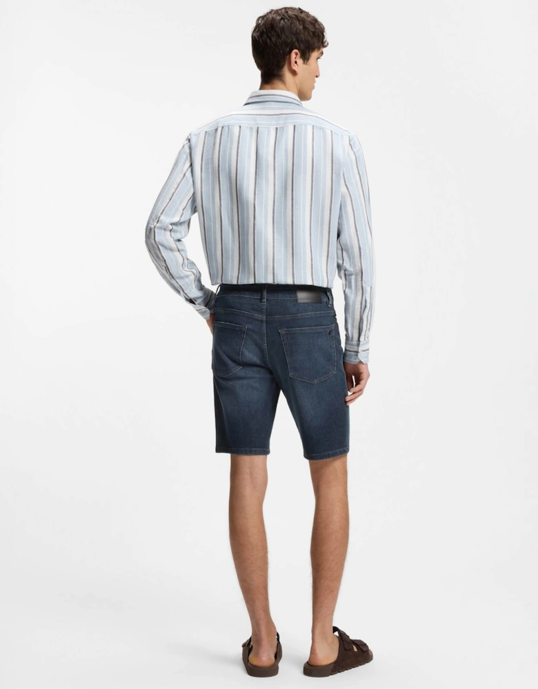 BOSS Orange Maine Regular-Fit Shorts in Soft-Motion Denim - Medium Blue 420