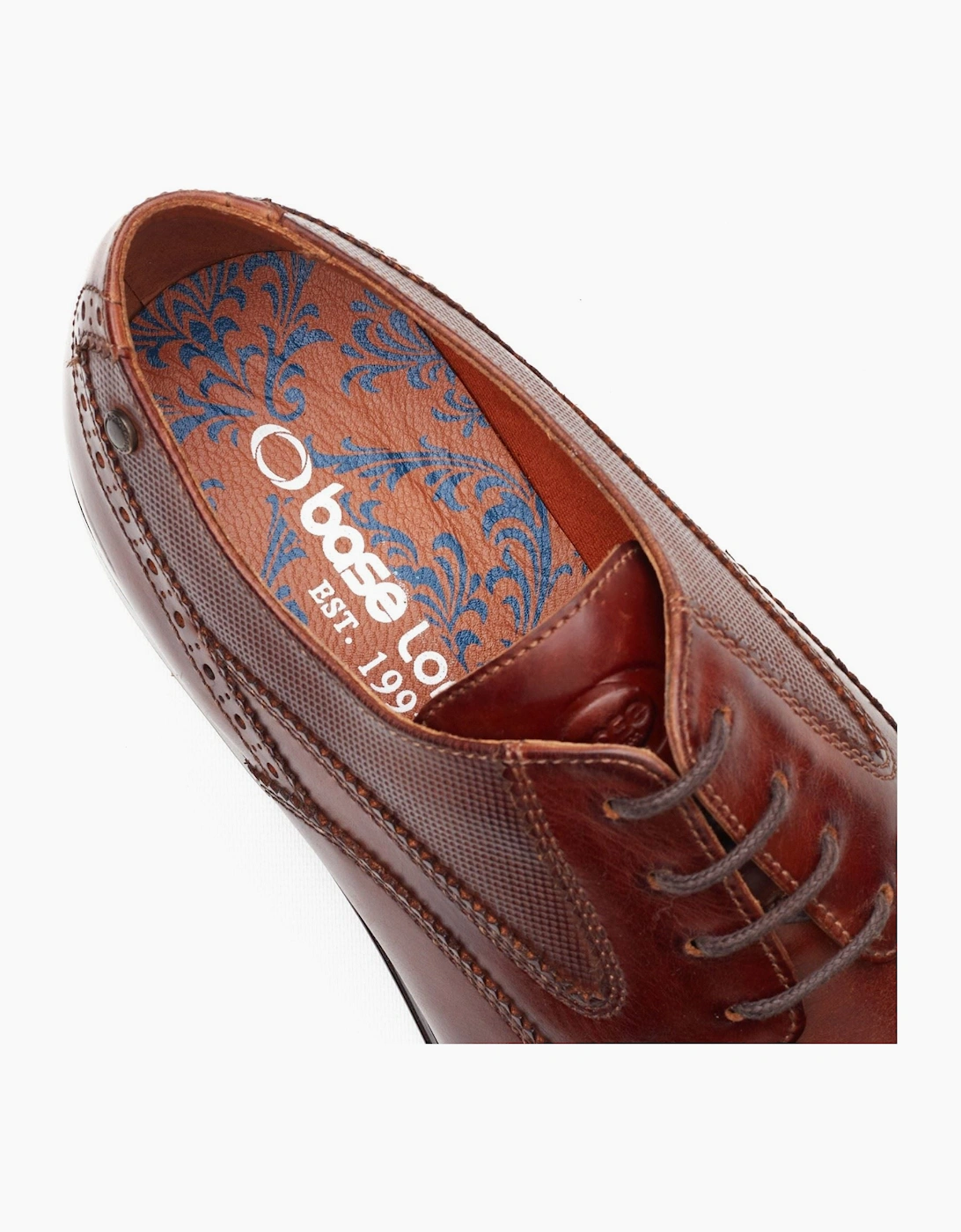 London Steeple Brogue Leather Men's Burnt Tan Brogues Shoes