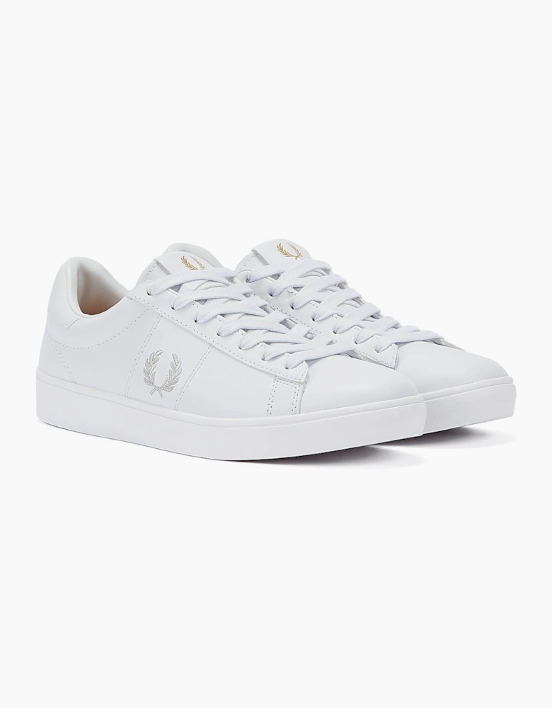 Fred Perry Spencer Leather Mens White/Silver Trainers