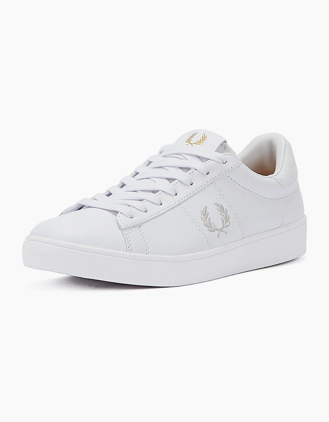 Fred Perry Spencer Leather Mens White/Silver Trainers