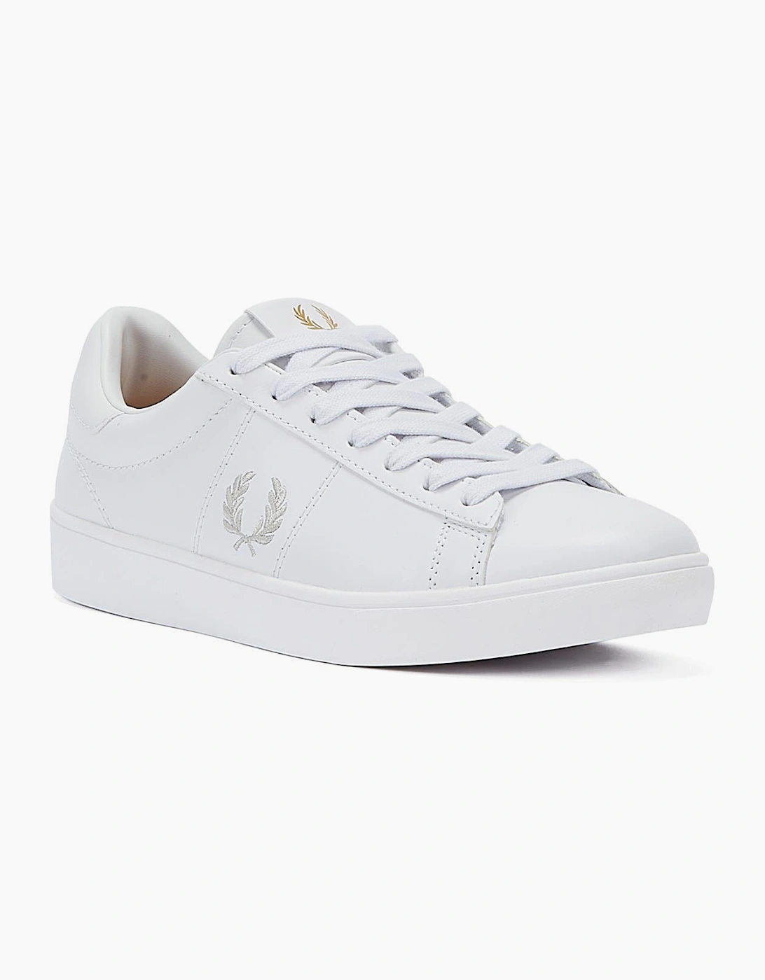 Fred Perry Spencer Leather Mens White/Silver Trainers