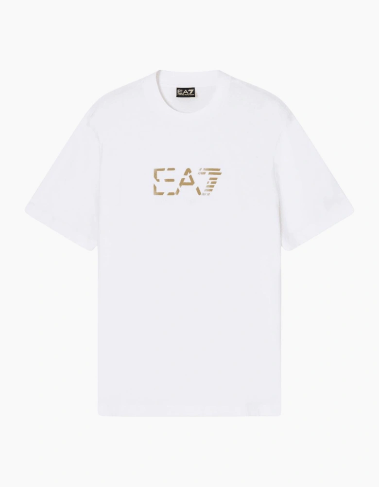 Premium Cotton Graphic White/Gold T-Shirt