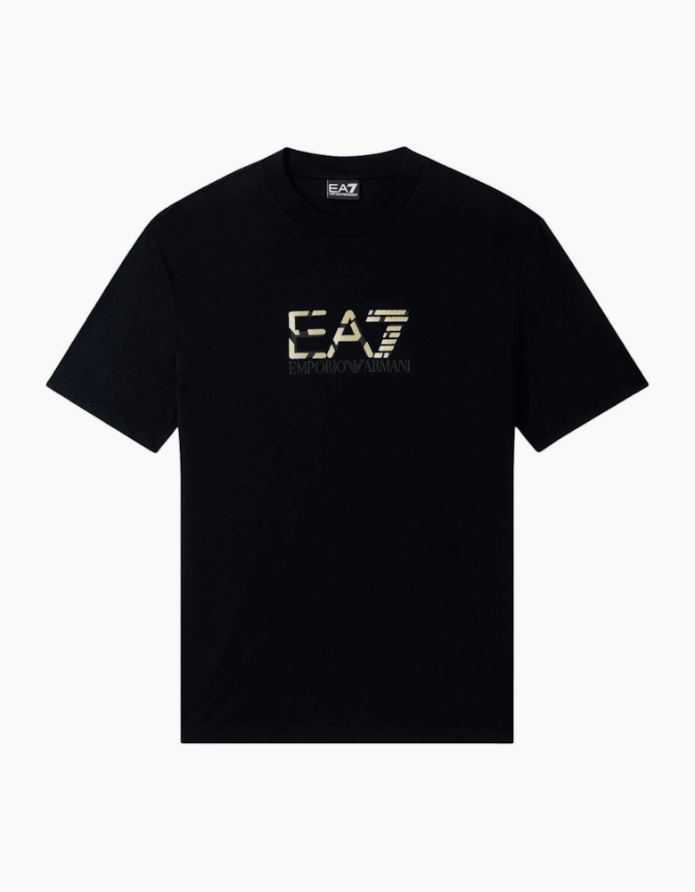 Premium Cotton Graphic Black/Gold T-Shirt