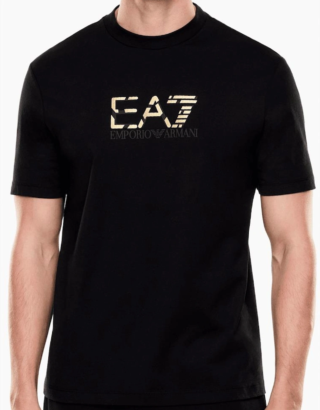 Premium Cotton Graphic Black/Gold T-Shirt