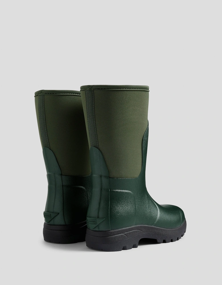 Unisex Balmoral Neoprene Short Boot - Dark Olive/Black