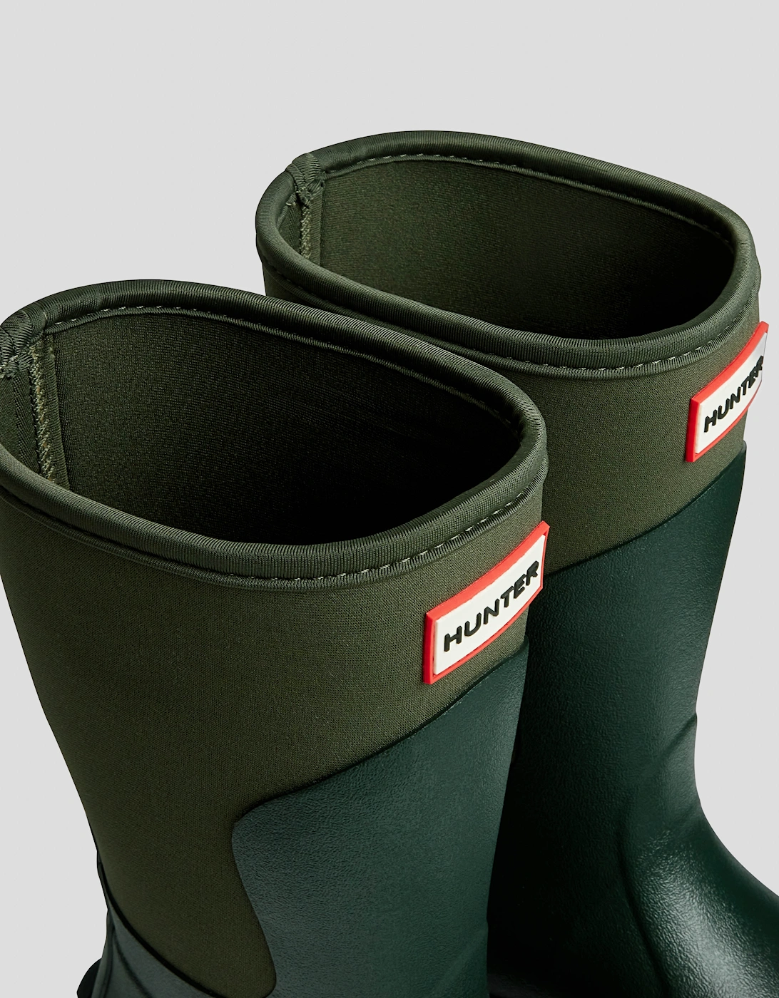 Unisex Balmoral Neoprene Short Boot - Dark Olive/Black