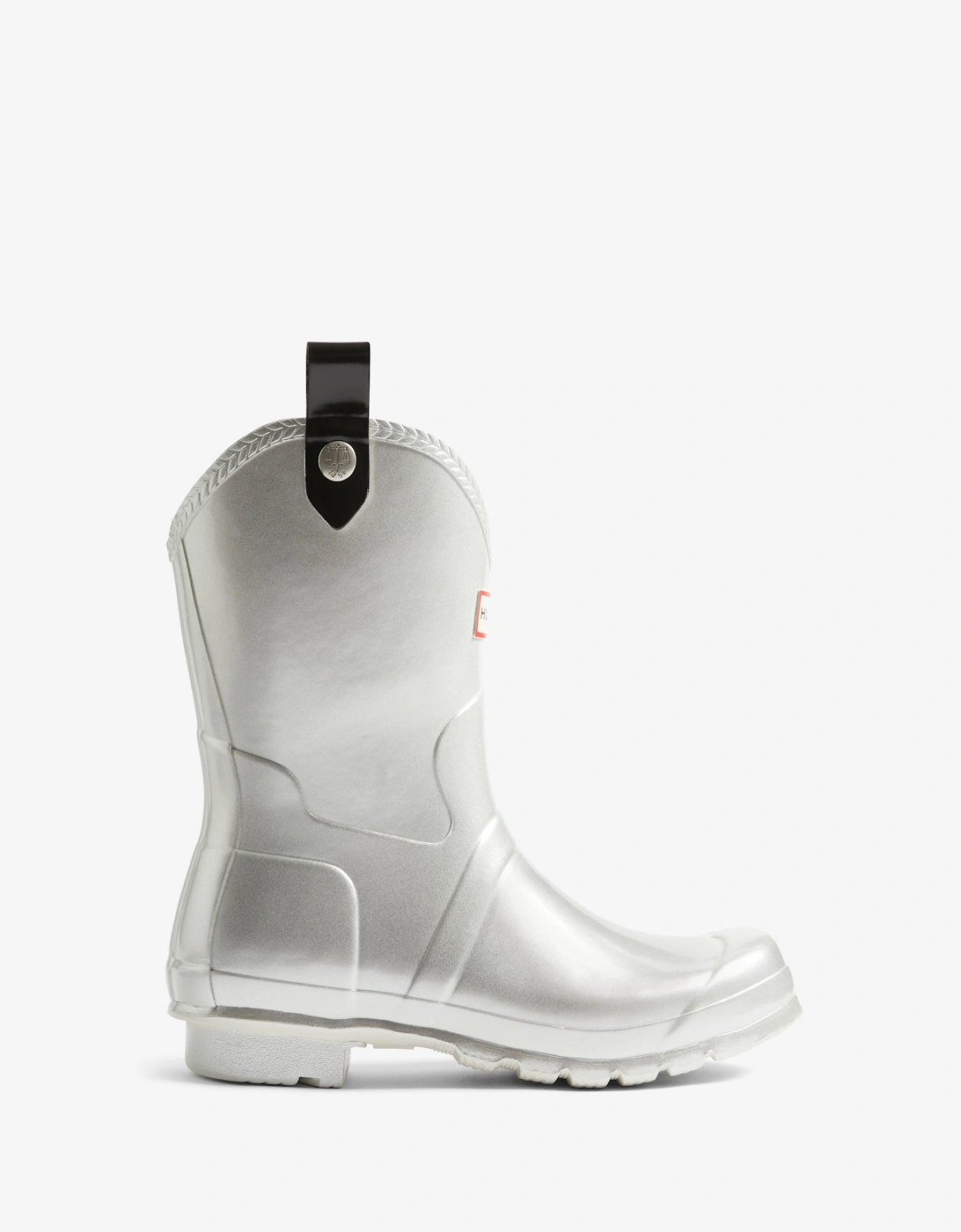 Womens Original Metallic Cowboy Boot Wellies - Silver