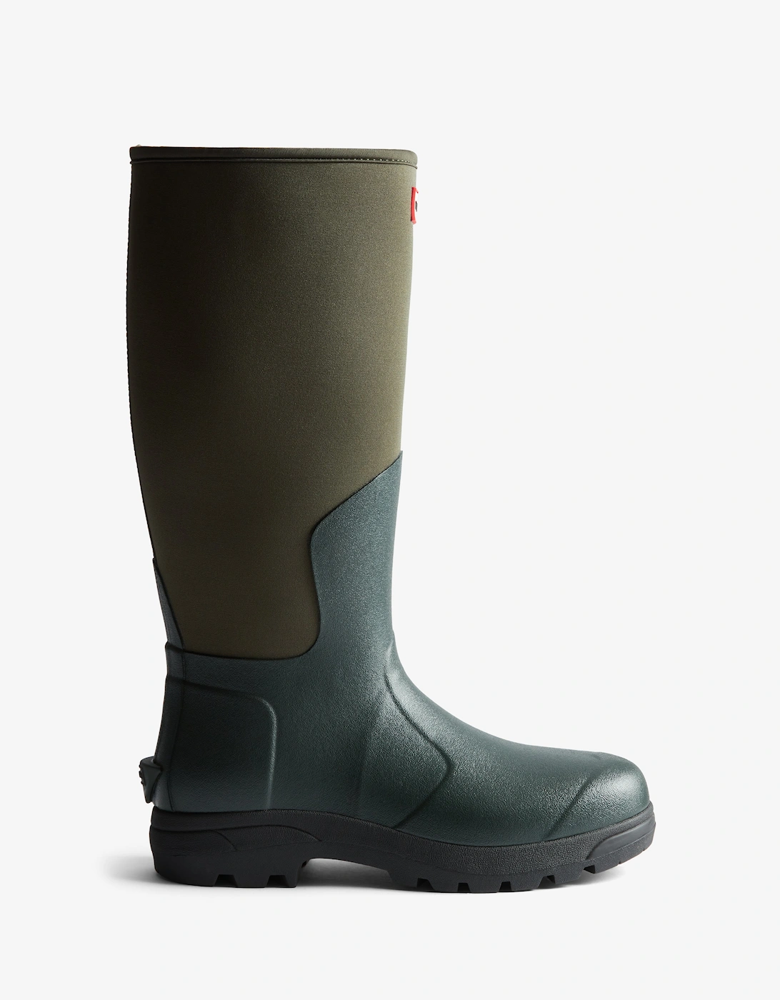 Unisex Balmoral Neoprene Tall Boot - Dark Olive/Black
