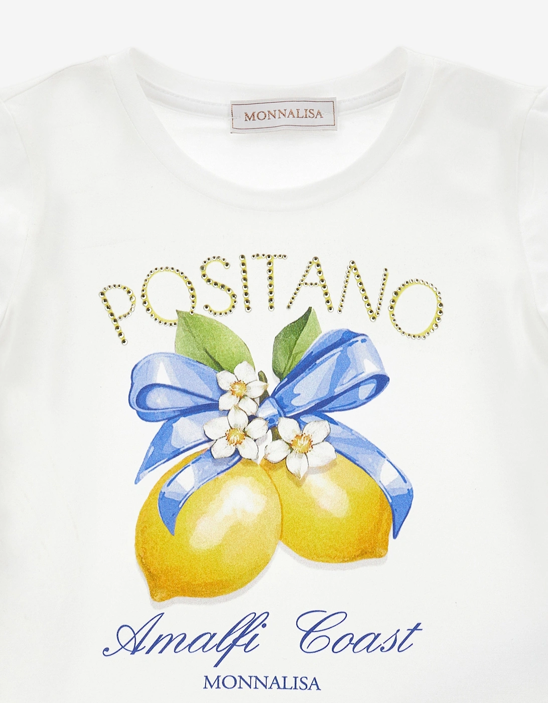 Girls Positano Lemon Dress in Yellow