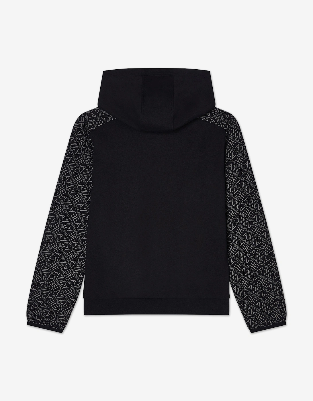 Emporio Armani Boys Monogram Logo Hoodie in Black