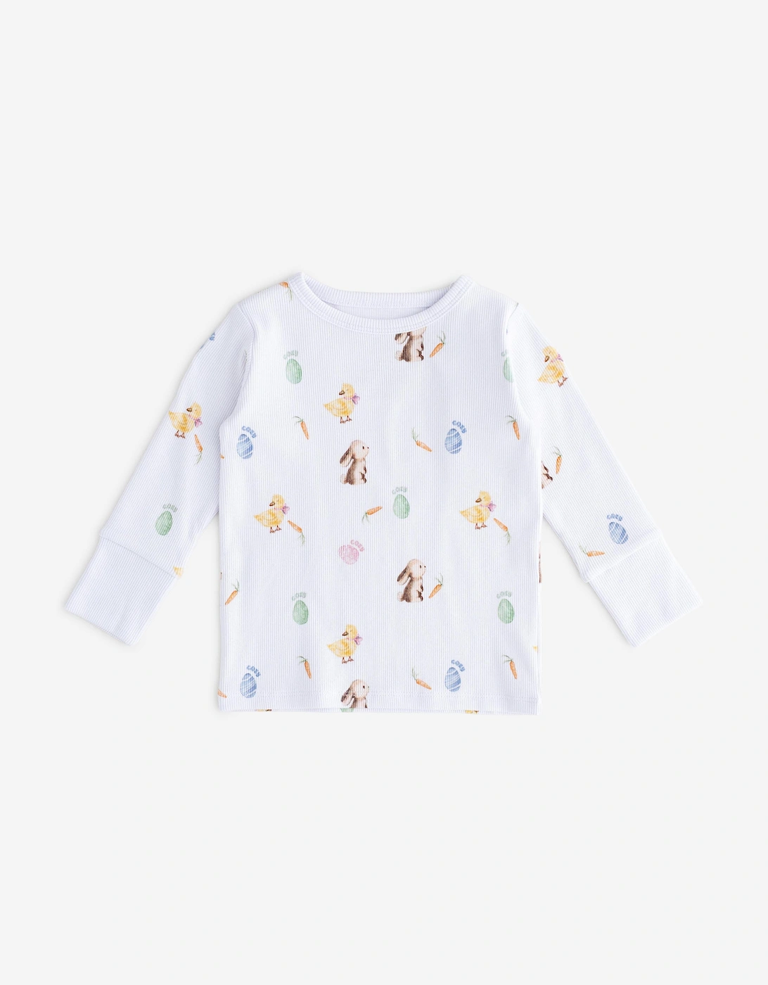 Kids The COZY Hop Ribbed Pyjama Set in White