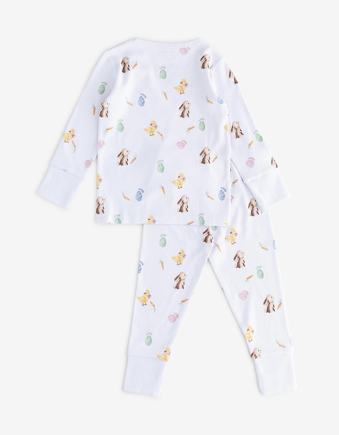 Kids The COZY Hop Ribbed Pyjama Set in White