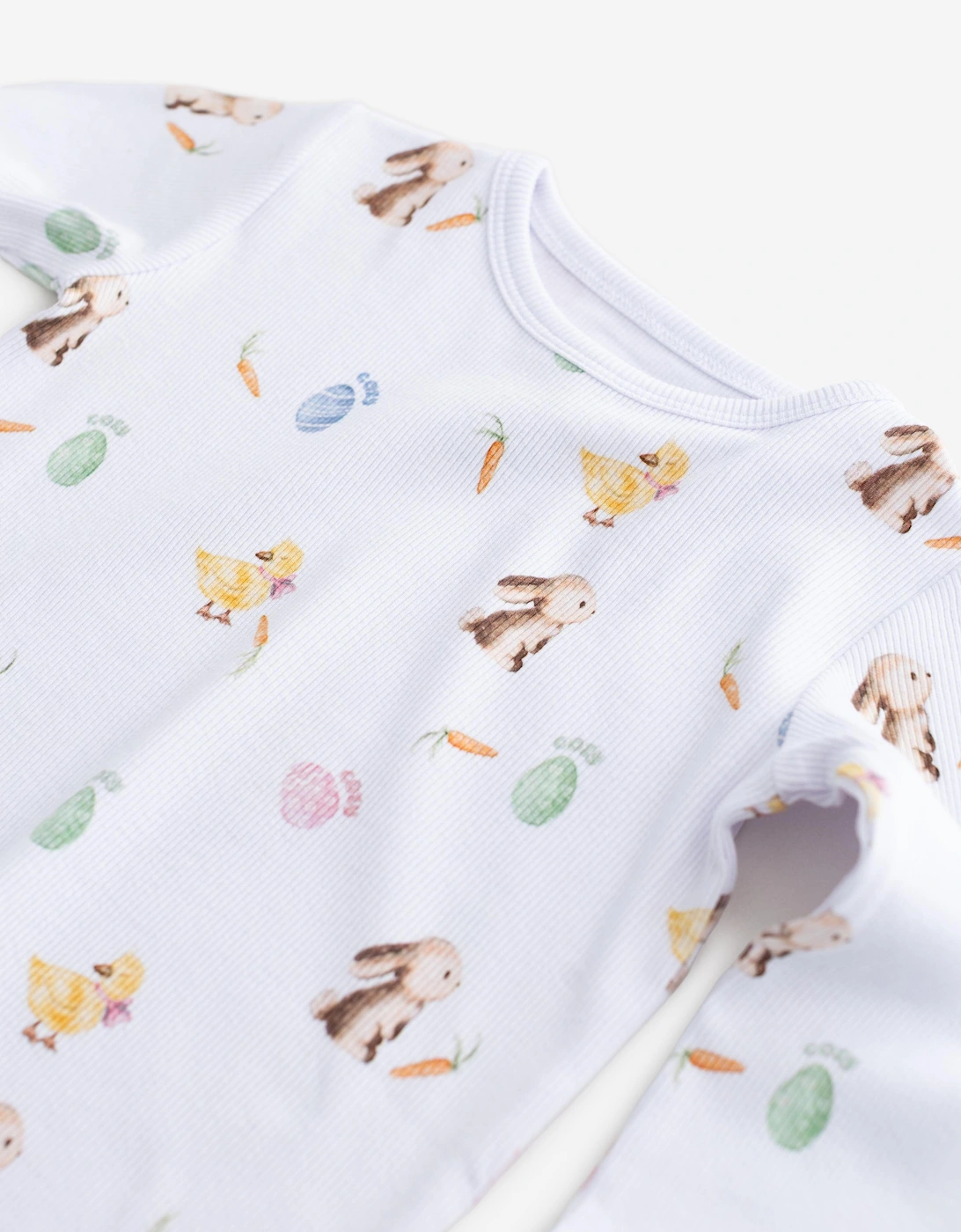 Kids The COZY Hop Ribbed Pyjama Set in White