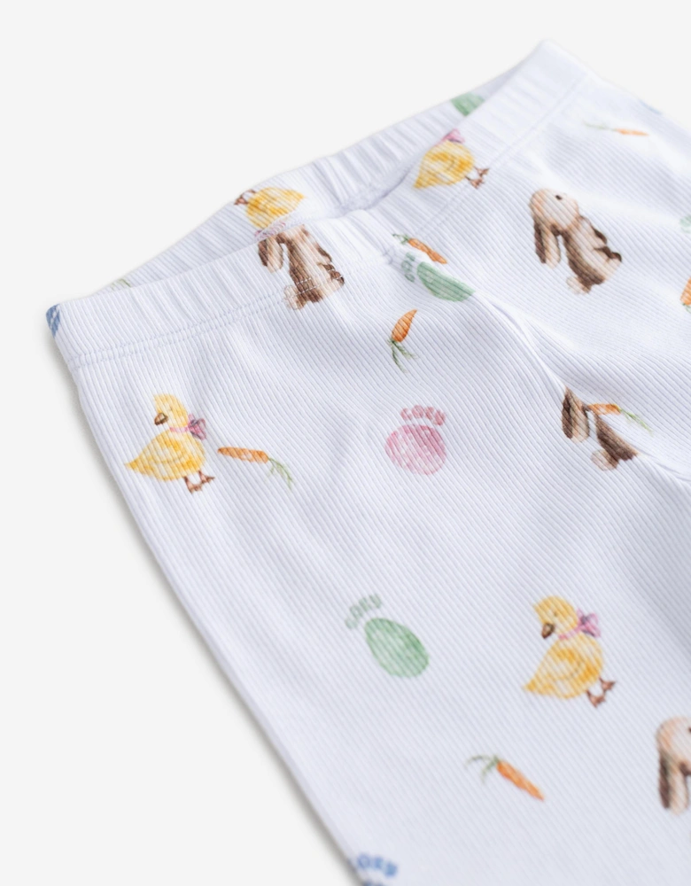 Kids The COZY Hop Ribbed Pyjama Set in White