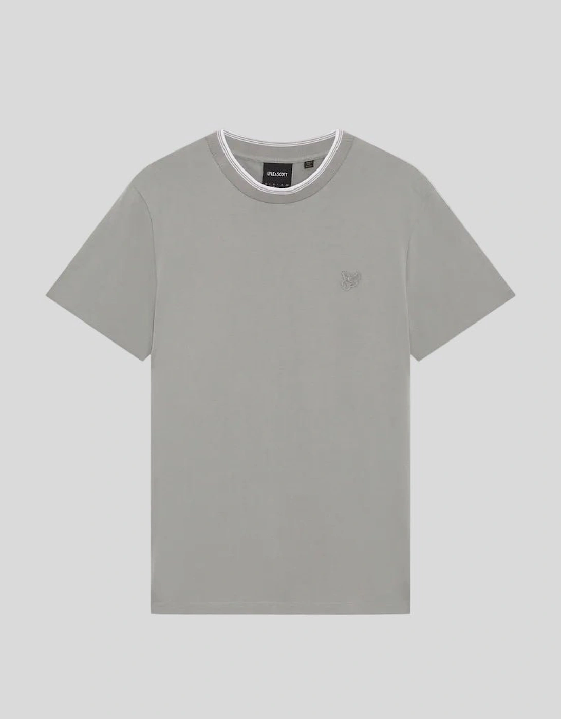 Lyle And Scott Men's Grey Superfine Cotton Tipped T-Shirt  44 Xxl