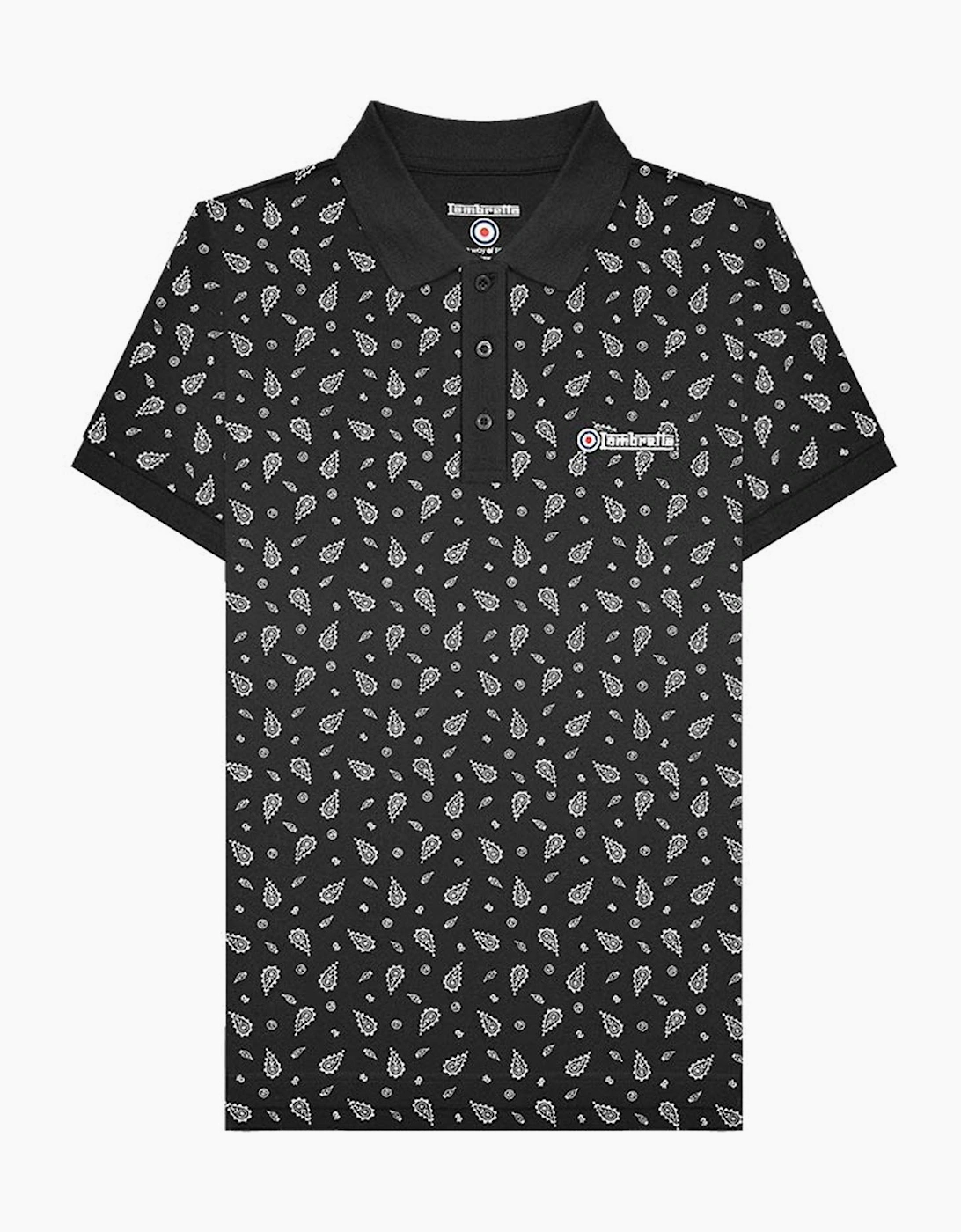 Mens Paisley Polo Shirt, 2 of 1