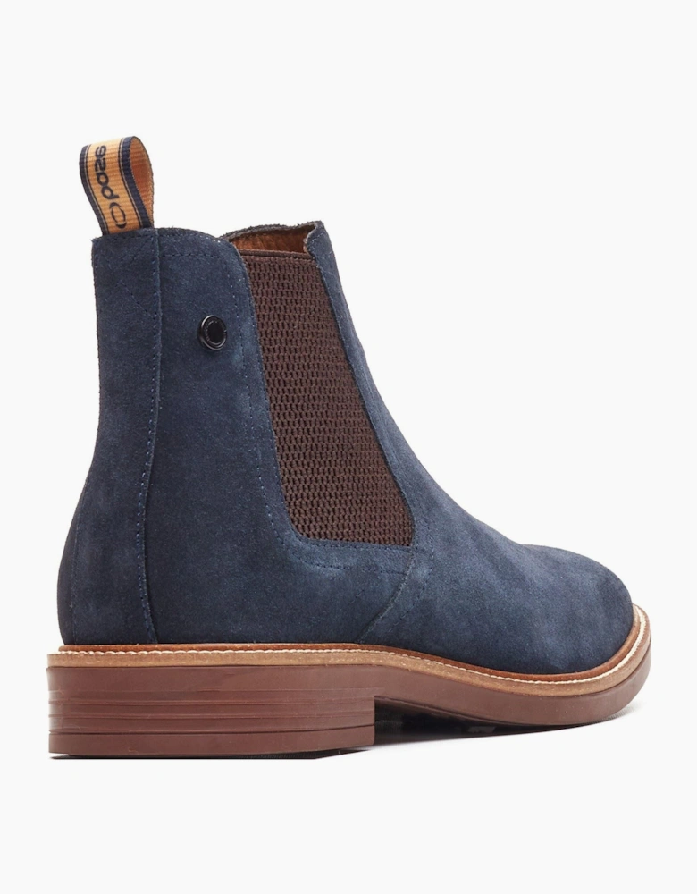 Base London Sussex Chelsea Boot Leather Men's Navy Boots