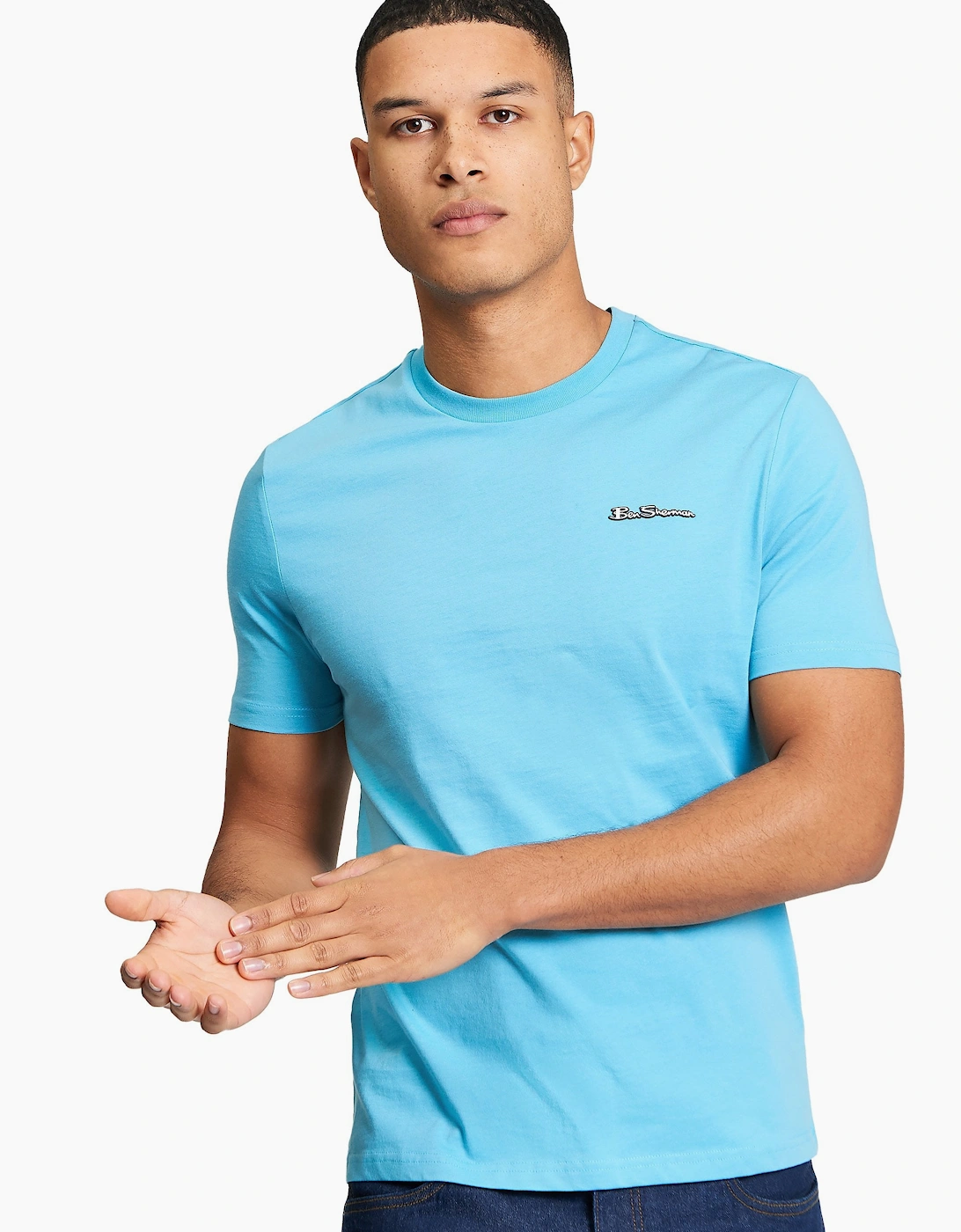 Ben Sherman Men's Blue Short Sleeve Signature T-Shirt |  44 Xxlarge