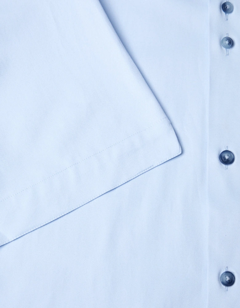 Stretch Semi Formal SS Shirt 21 Blue