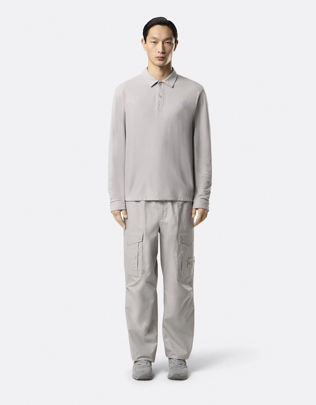 S0F11 Patch Logo Ls Polo Grey