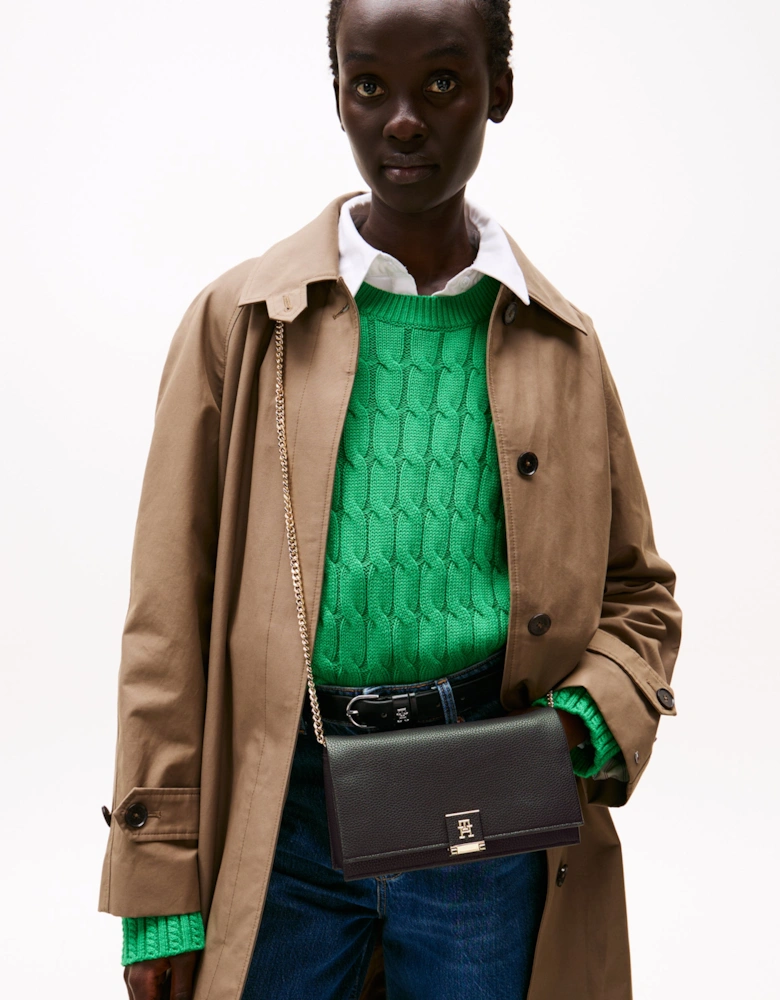 TH Her Womens Chain Crossover Bag - Black