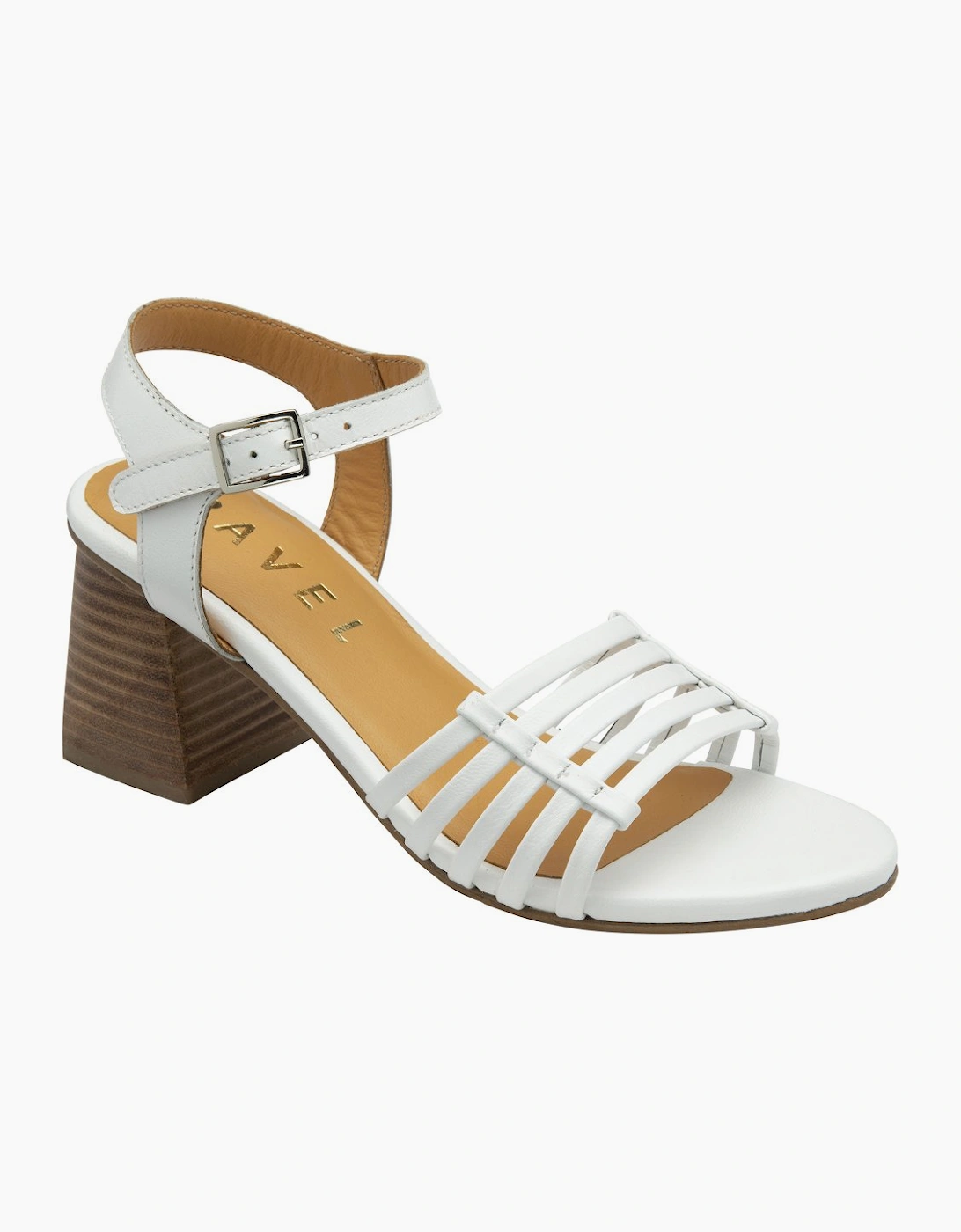 Ravel Women's White Kiplin Heeled Sandals - Size 7