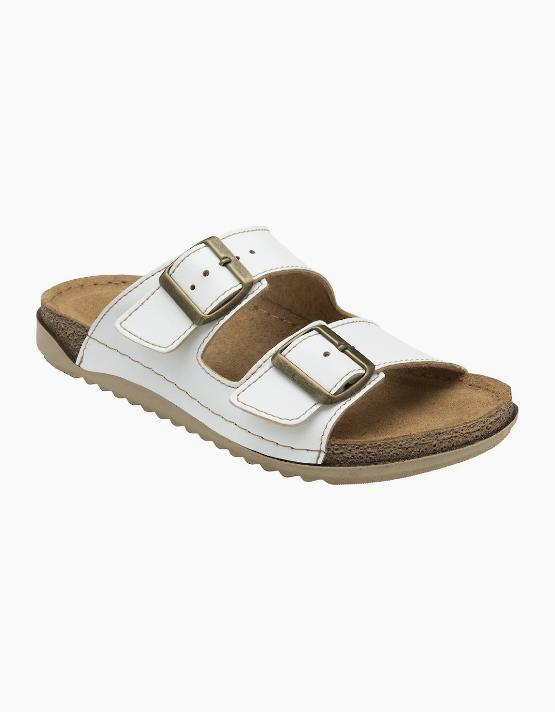 Lotus Women's White Synth Rome Mules - Size 8