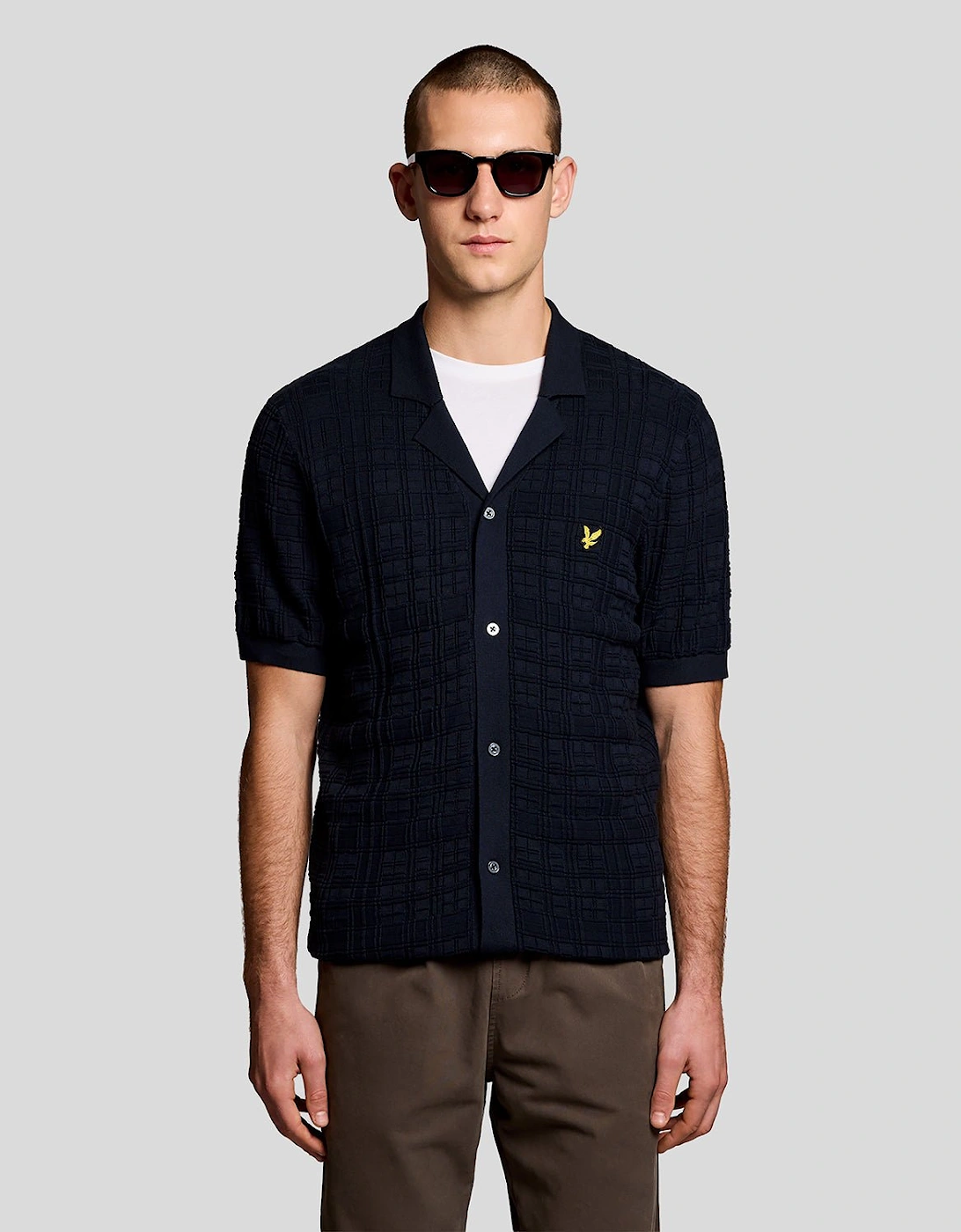 Revere Collar Knitted Resort Shirt, 7 of 6