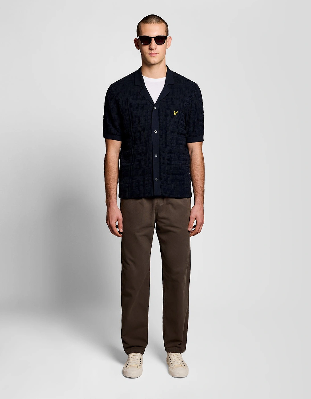 Revere Collar Knitted Resort Shirt